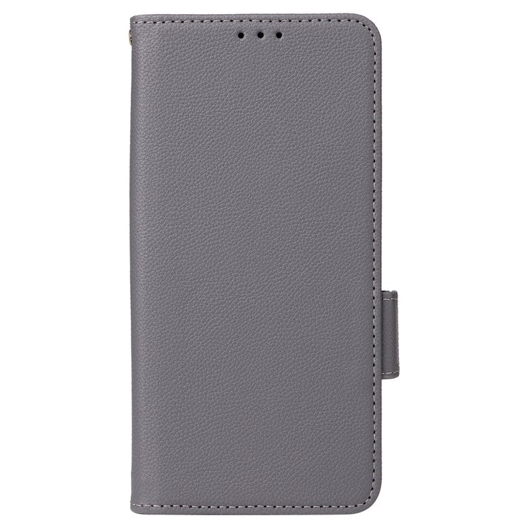 For Oppo A79 5G / A2 5G / OnePlus Nord N30 SE 5G Cover PU Leather Wallet Anti-Scratch Cell Phone Case with Strap - Grey