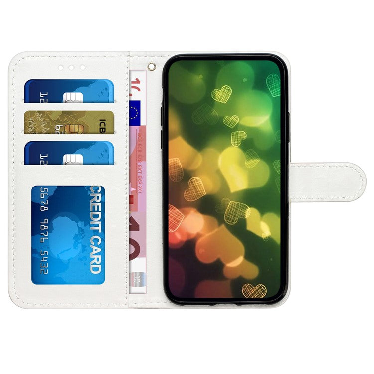 For Samsung Galaxy A05s 4G Phone Case PU Leather Pattern Printed Flip Stand Cover - Flower