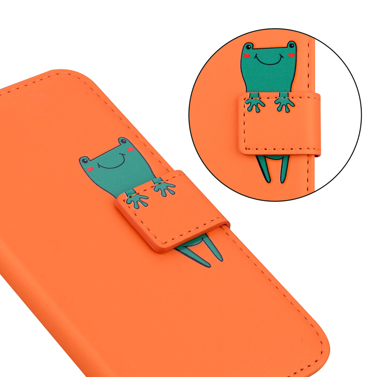 For Samsung Galaxy M34 5G / F34 5G Cartoon Animal Pattern Wallet Leather Cover Cell Phone Cases - Orange