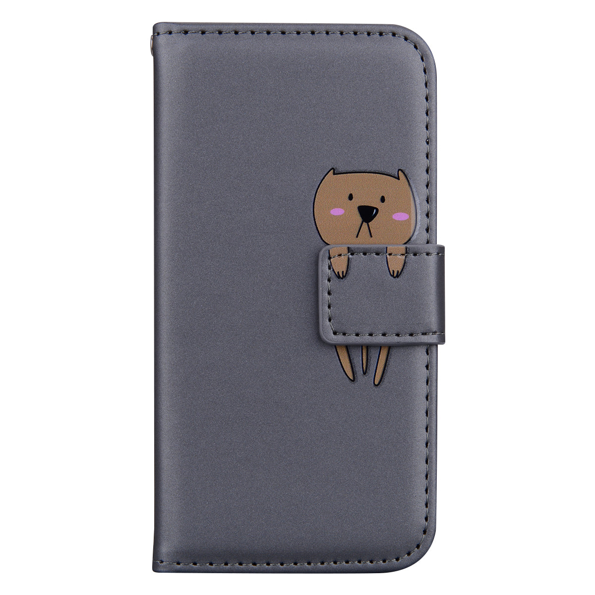For Samsung Galaxy M34 5G / F34 5G Cartoon Animal Pattern Wallet Leather Cover Cell Phone Cases - Grey