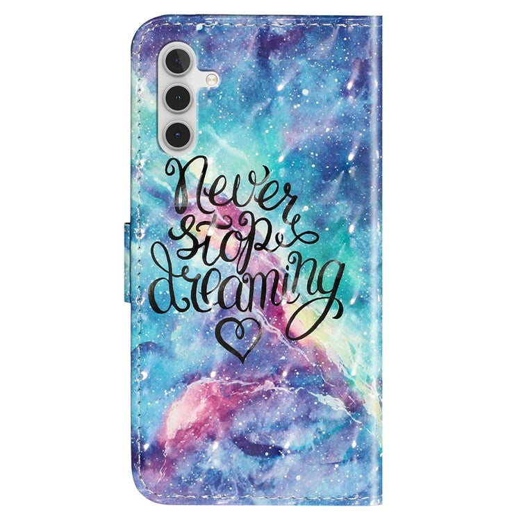 For Samsung Galaxy A35 5G Case 3D Pattern Print Leather Wallet Cellphone Cover - Starry Sky