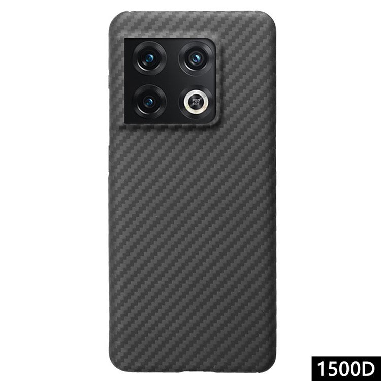 For OnePlus Ace Pro 5G / 10T 5G Aramid Fiber Cell Phone Case 1500D Coarse Texture Cover with Big Lens Cutout - Black