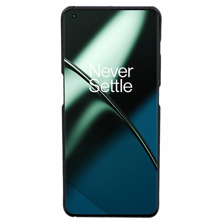 Cell Phone Case for OnePlus 11 5G , Aramid Fiber 1500D Coarse Texture Cover with Big Lens Cutout - Black