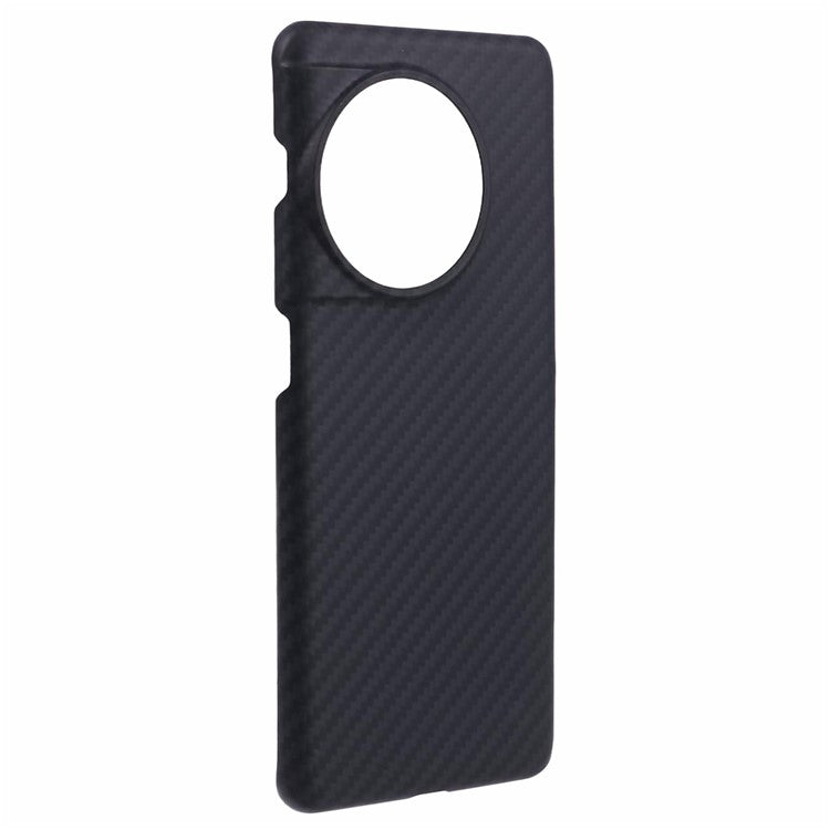 Cell Phone Case for OnePlus 11 5G , Aramid Fiber 1500D Coarse Texture Cover with Big Lens Cutout - Black