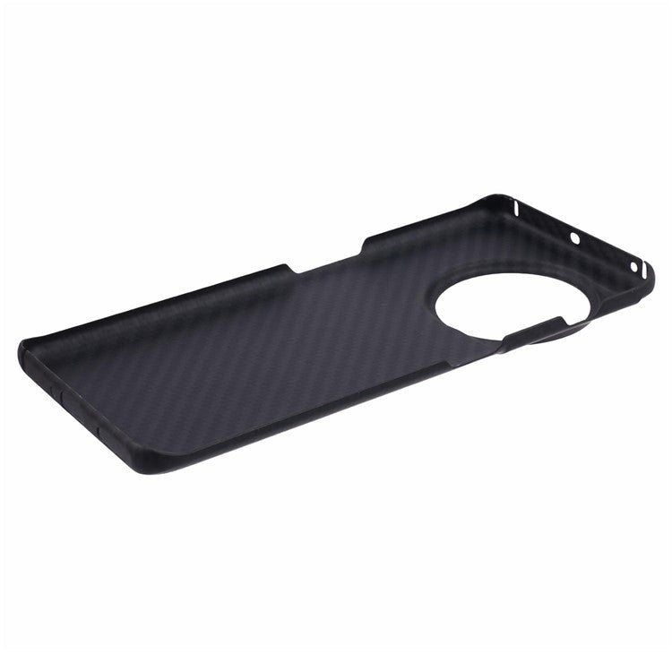 Cell Phone Case for OnePlus 11 5G , Aramid Fiber 1500D Coarse Texture Cover with Big Lens Cutout - Black