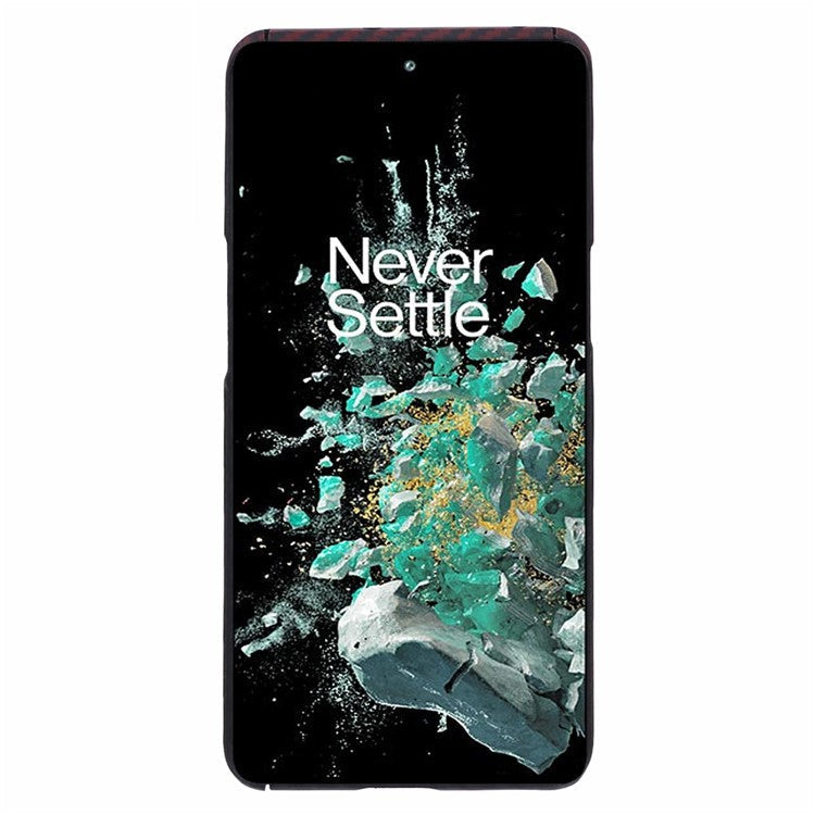 For OnePlus Ace Pro 5G / 10T 5G Aramid Fiber Cell Phone Case 1500D Coarse Texture Big Lens Cutout Cover - Red+Black