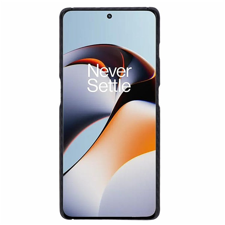 For OnePlus Ace 2 5G / 11R 5G 1500D Coarse Texture Cover Aramid Fiber Cell Phone Case with Big Lens Cutout - Black