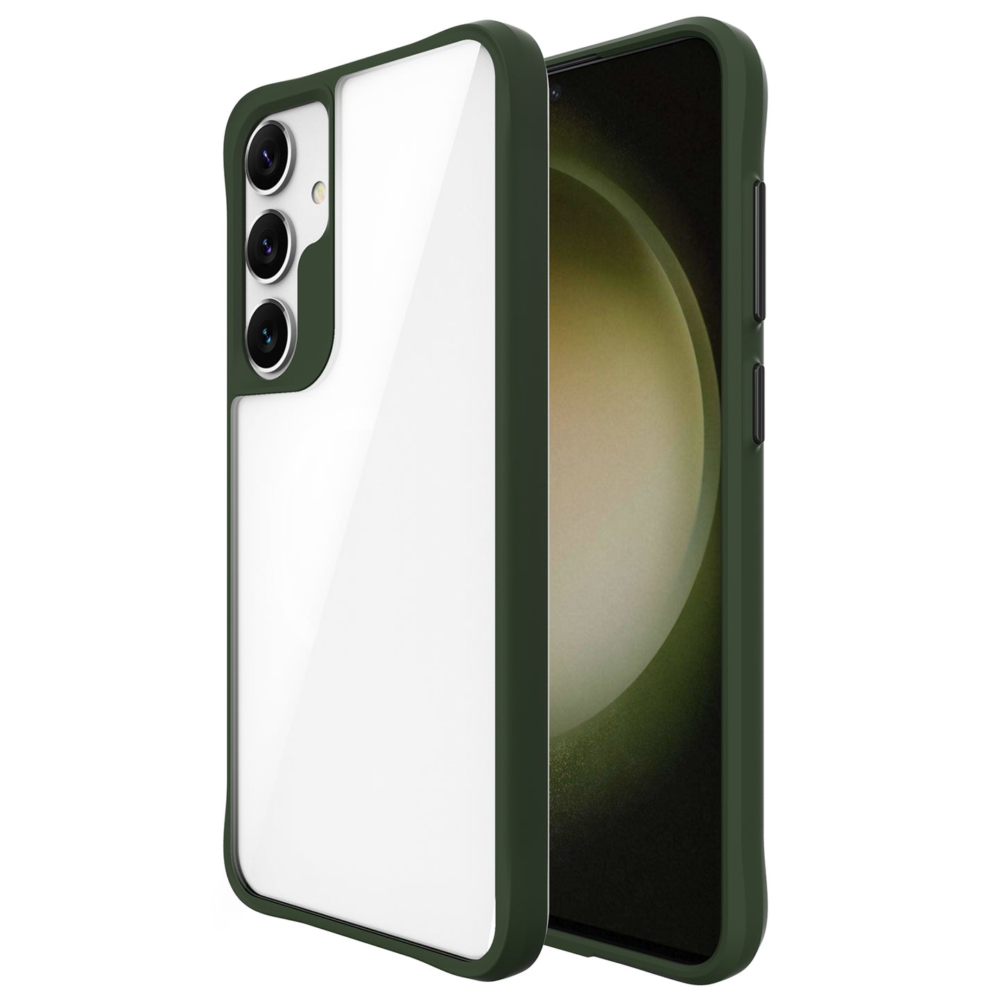 Combat X Mode Series for Samsung Galaxy S24 Cell Phone Case Four Corner Anti-drop Cover - Green