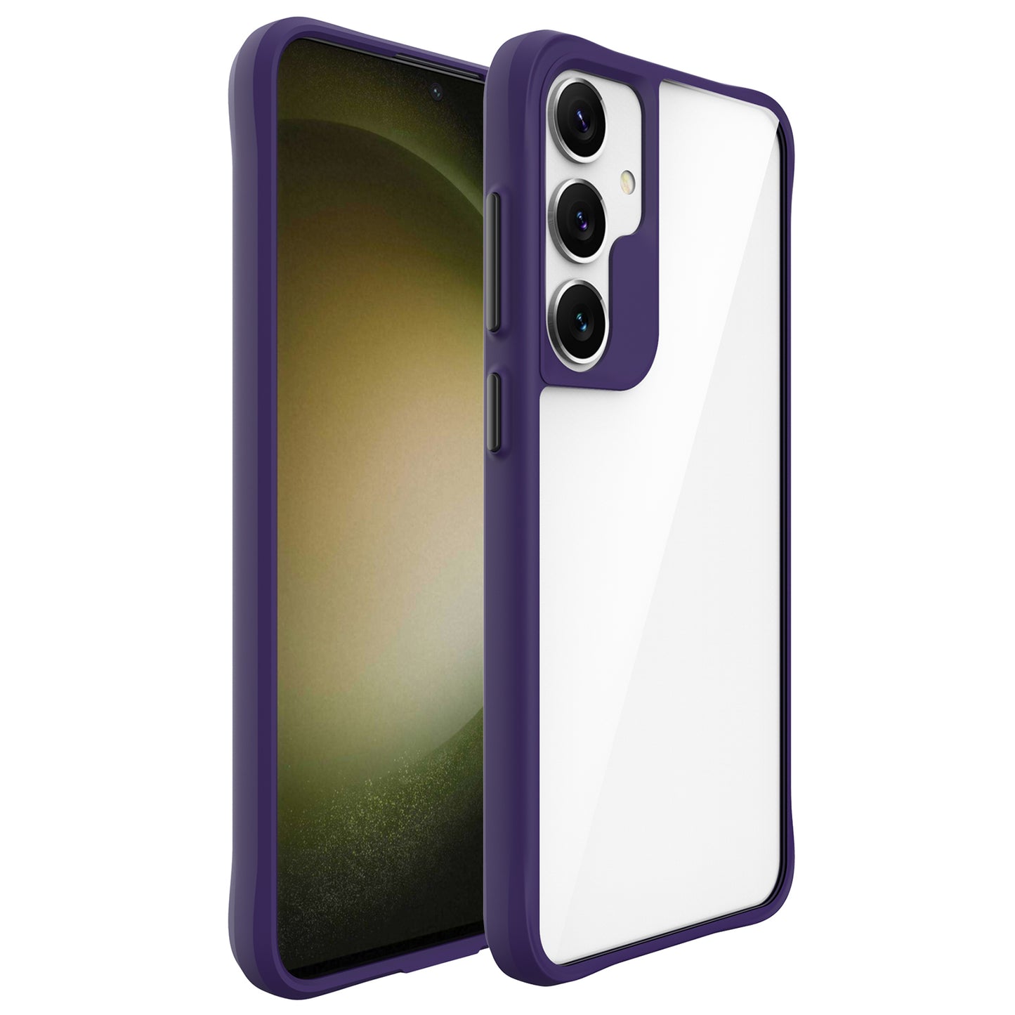 Combat X Mode Series for Samsung Galaxy S24 Cell Phone Case Four Corner Anti-drop Cover - Purple