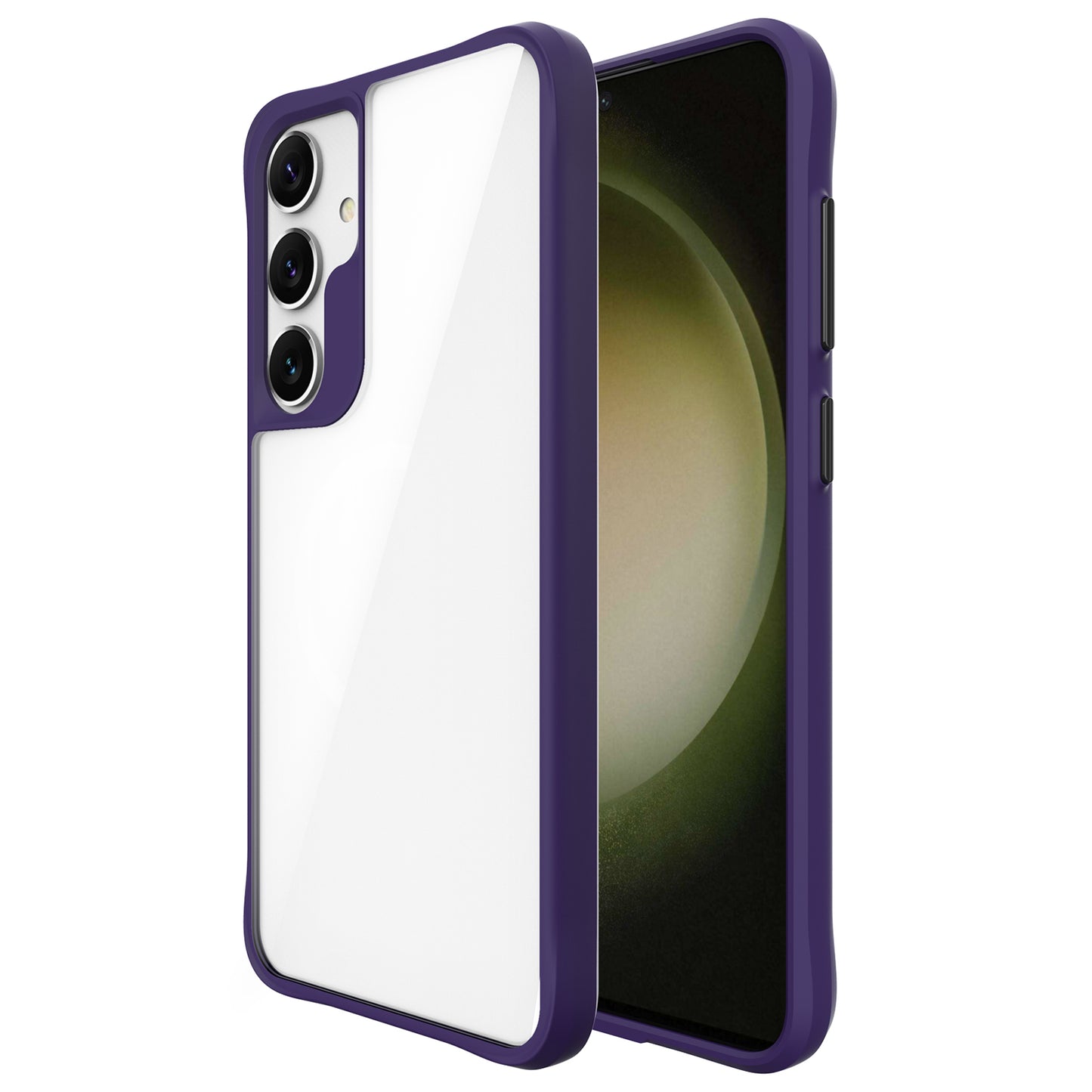 Combat X Mode Series for Samsung Galaxy S24 Cell Phone Case Four Corner Anti-drop Cover - Purple