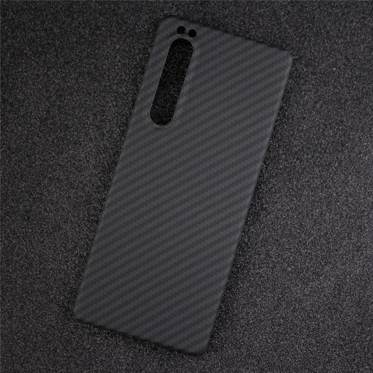 For Sony Xperia 1 III 5G Case 1500D Coarse Texture Aramid Fiber Phone Shell with Big Lens Cutout