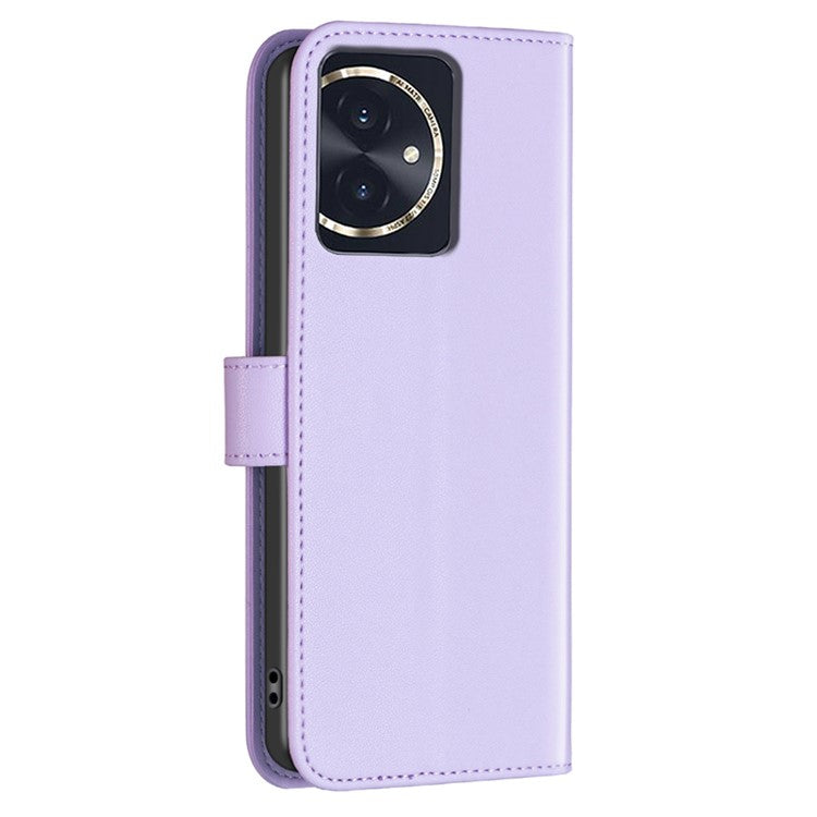 BINFEN COLOR BF17 For Honor 100 5G Cell Phone Case PU Leather Wallet Anti-drop Cover - Purple