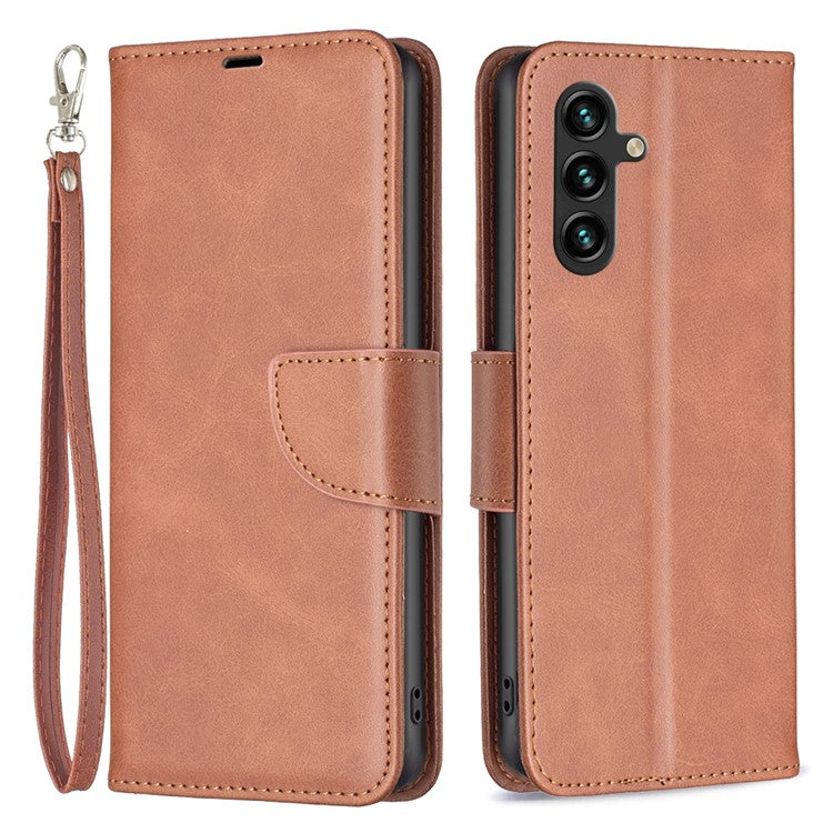 For Samsung Galaxy A35 5G Case Wallet Stand Leather Cover - Brown