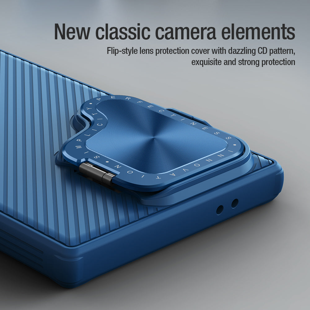 NILLKIN CamShield Prop Series for Samsung Galaxy S24 Ultra Case Lens Protection Phone Cover - Blue