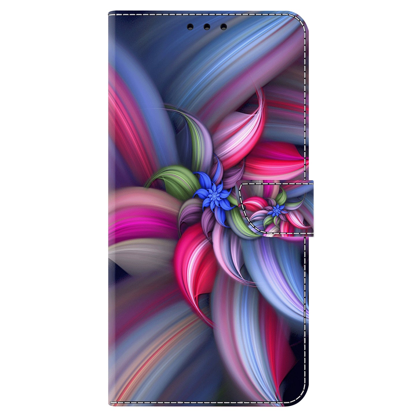 For Samsung Galaxy S24 Case 3D Pattern Printing Anti-drop Leather Cover - Colorful Flowers