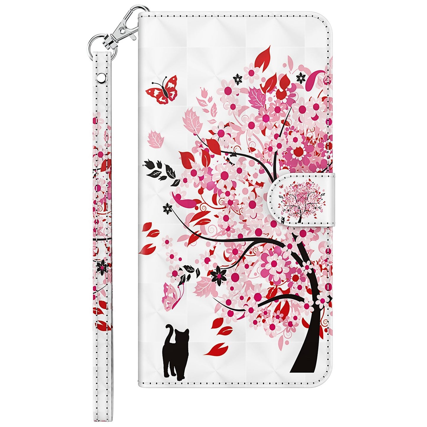 For Samsung Galaxy S24 Leather Phone Case Flip Wallet 3D Pattern Printing Cover - Wish Tree