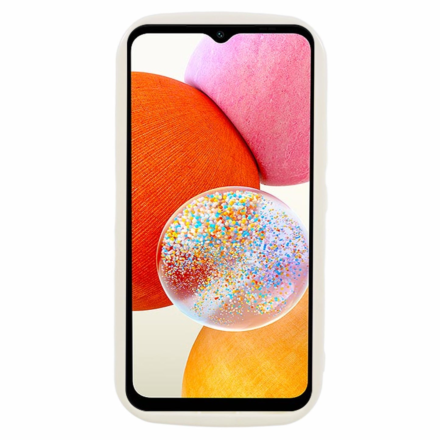 YX Series For Samsung Galaxy S24 Case Wavy Shape TPU Phone Back Protector (Precise Cutout) - White