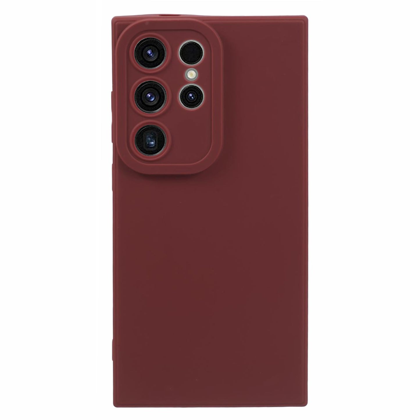 YX Series For Samsung Galaxy S24 Ultra Case Precise Cutout Matte TPU Phone Back Shell - Wine Red