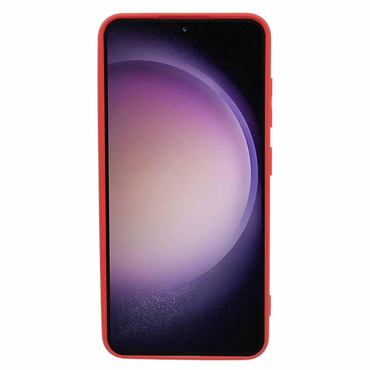 For Samsung Galaxy S24+ Soft Touch Case Fiber Lining TPU Rubberized Phone Cover - Red