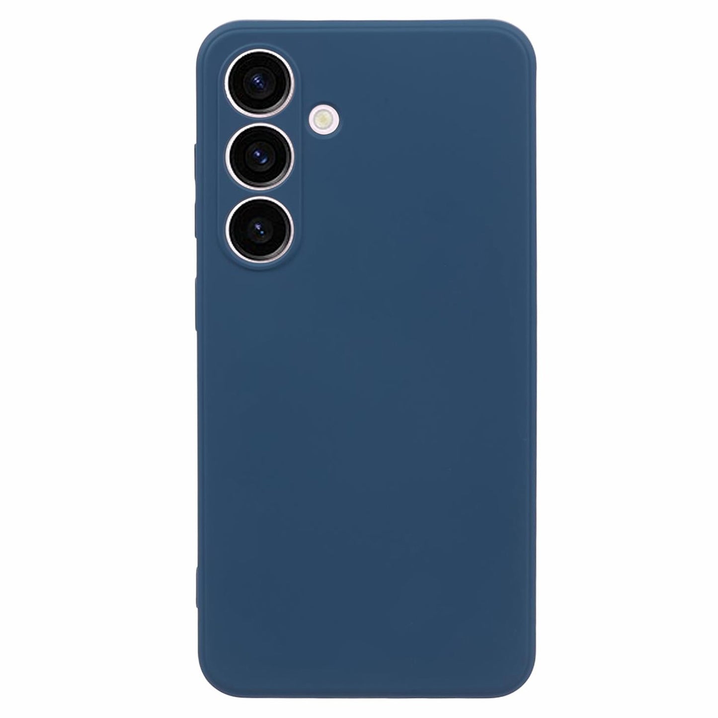 For Samsung Galaxy S24+ Soft Touch Case Fiber Lining TPU Rubberized Phone Cover - Sapphire