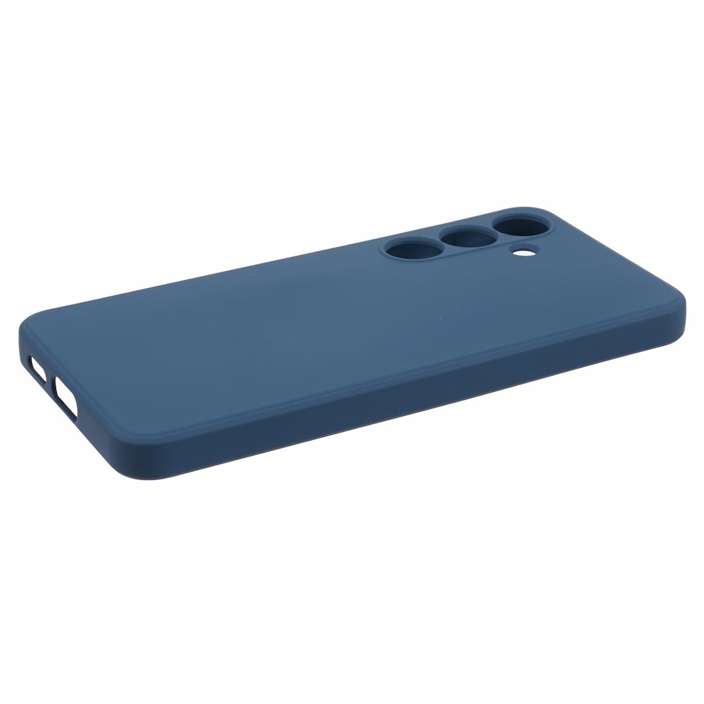For Samsung Galaxy S24+ Soft Touch Case Fiber Lining TPU Rubberized Phone Cover - Sapphire