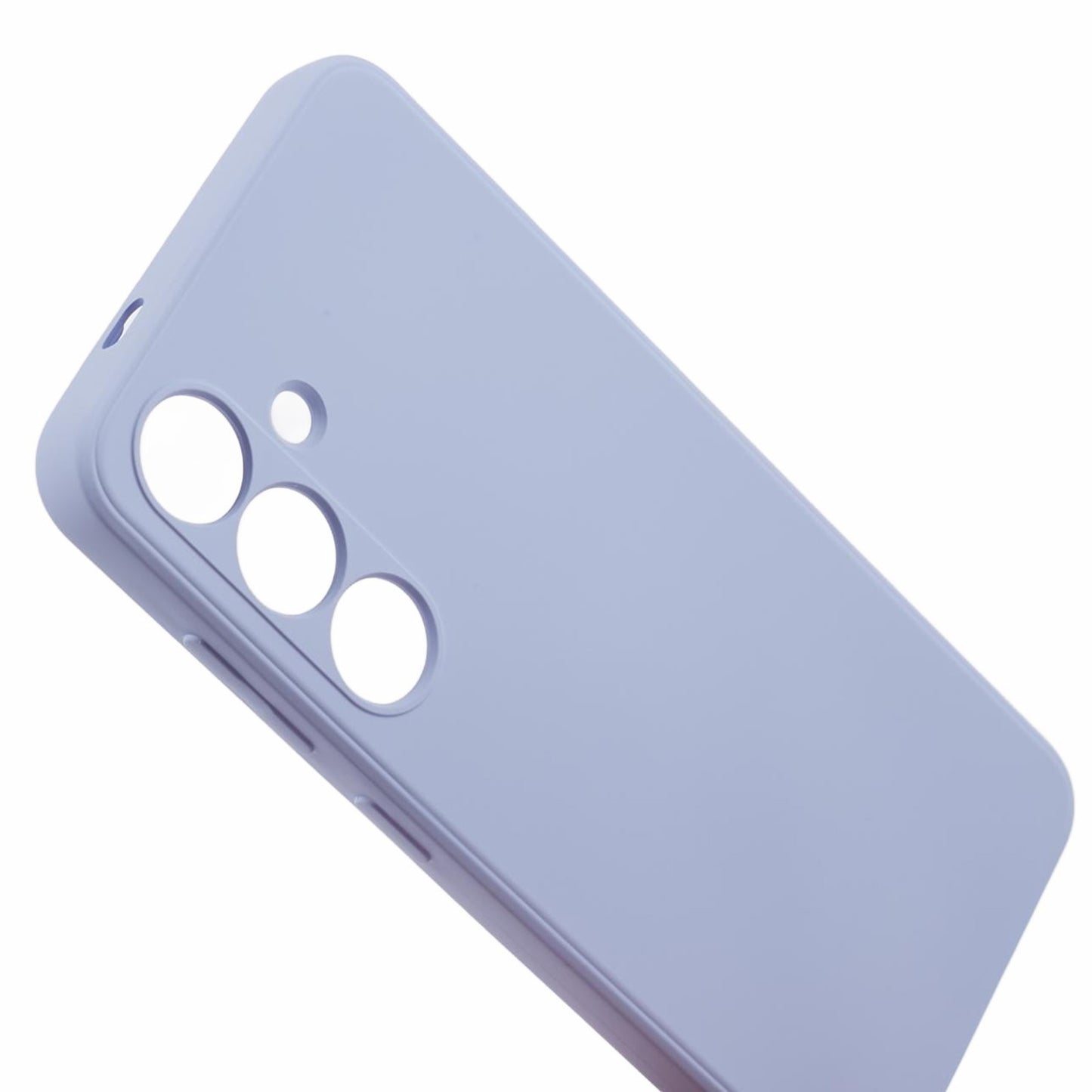 For Samsung Galaxy S24+ Soft Touch Case Fiber Lining TPU Rubberized Phone Cover - Light Purple