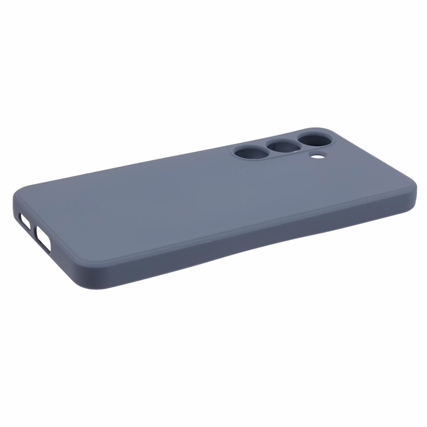 For Samsung Galaxy S24+ Soft Touch Case Fiber Lining TPU Rubberized Phone Cover - Lavender Grey