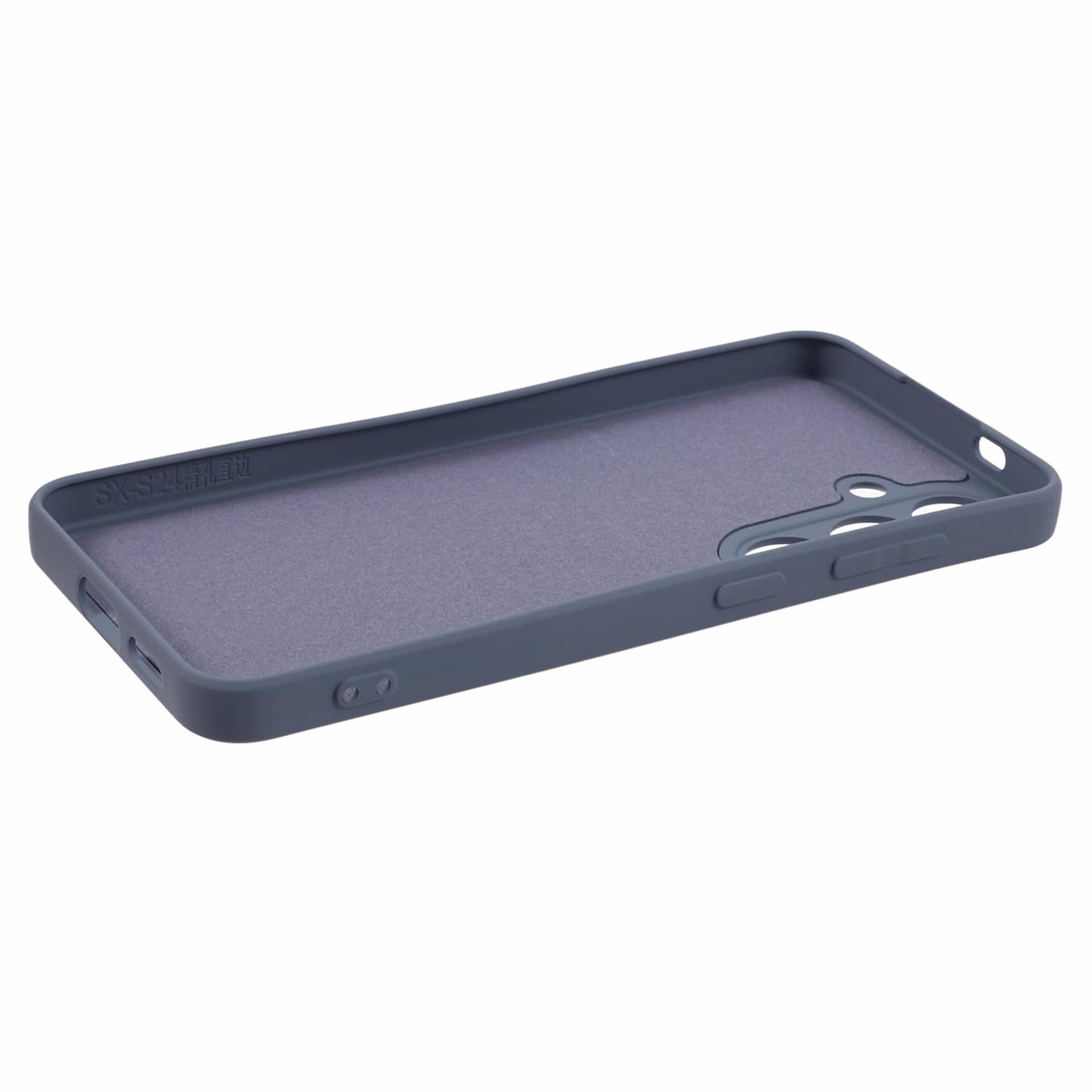 For Samsung Galaxy S24+ Soft Touch Case Fiber Lining TPU Rubberized Phone Cover - Lavender Grey