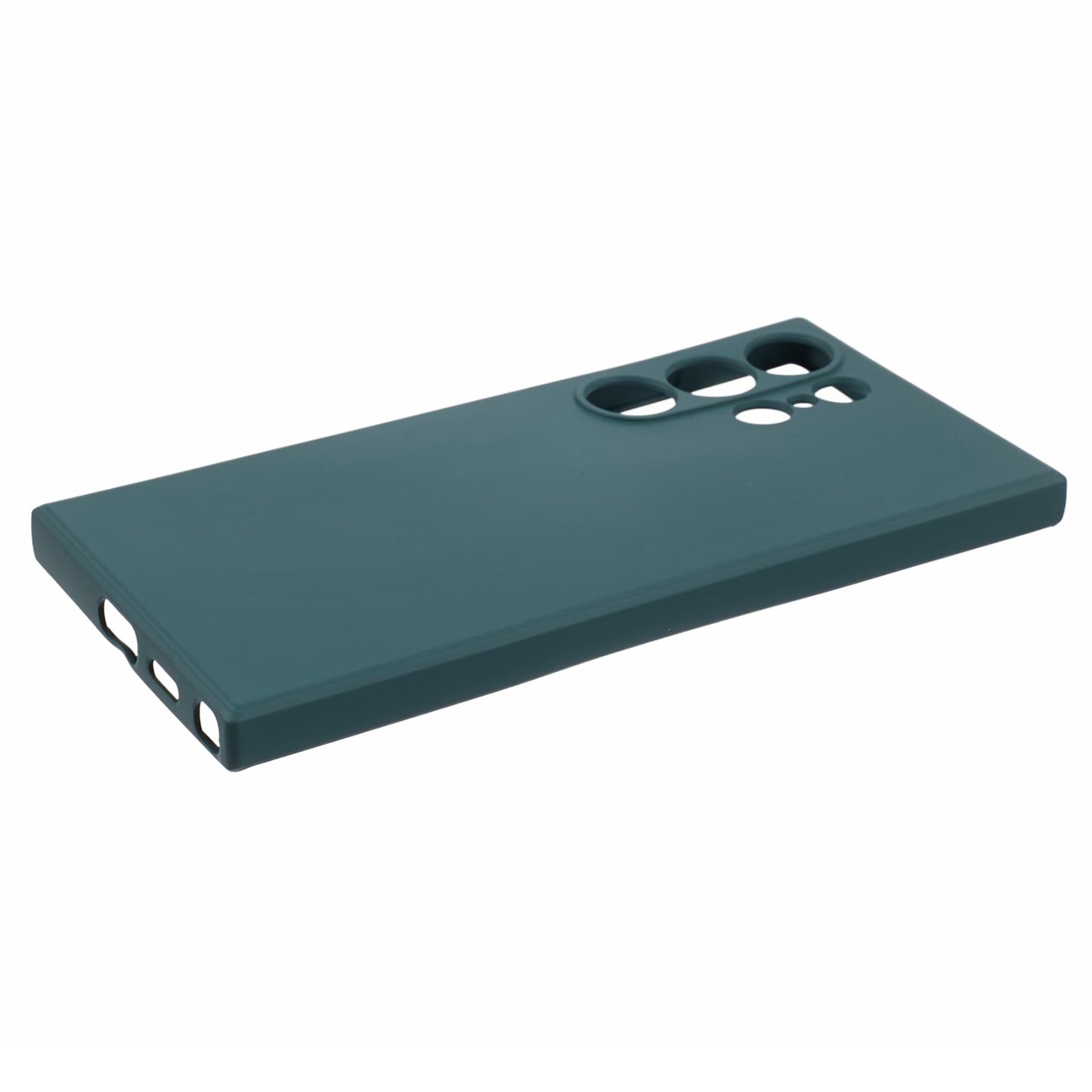 For Samsung Galaxy S24 Ultra TPU Case Soft Fiber Lining Drop Protection Phone Cover - Army Green