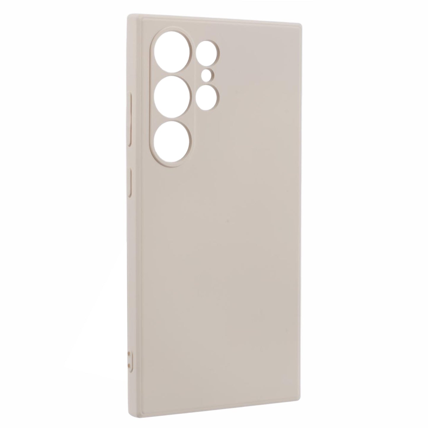 For Samsung Galaxy S24 Ultra TPU Case Soft Fiber Lining Drop Protection Phone Cover - White
