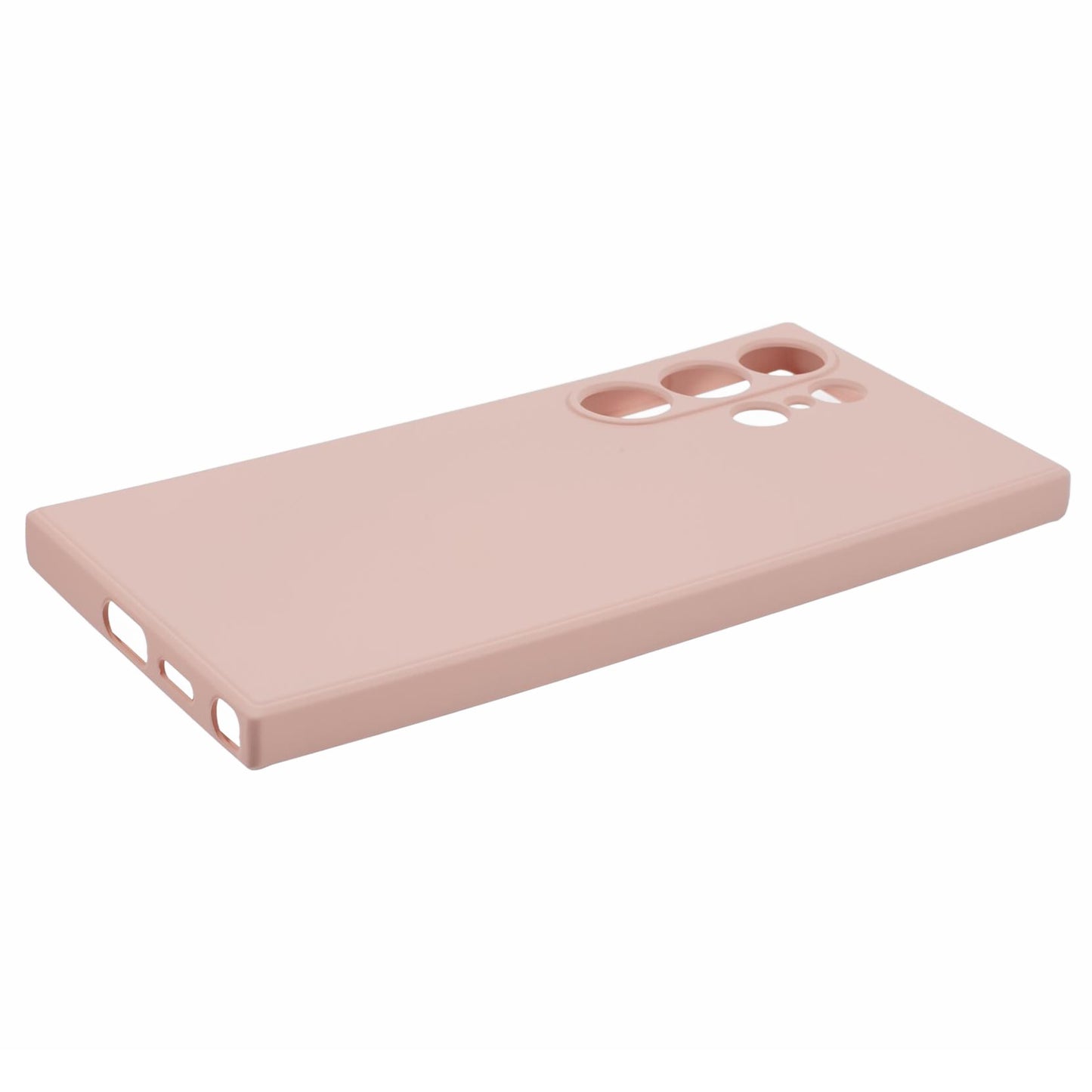 For Samsung Galaxy S24 Ultra TPU Case Soft Fiber Lining Drop Protection Phone Cover - Pink
