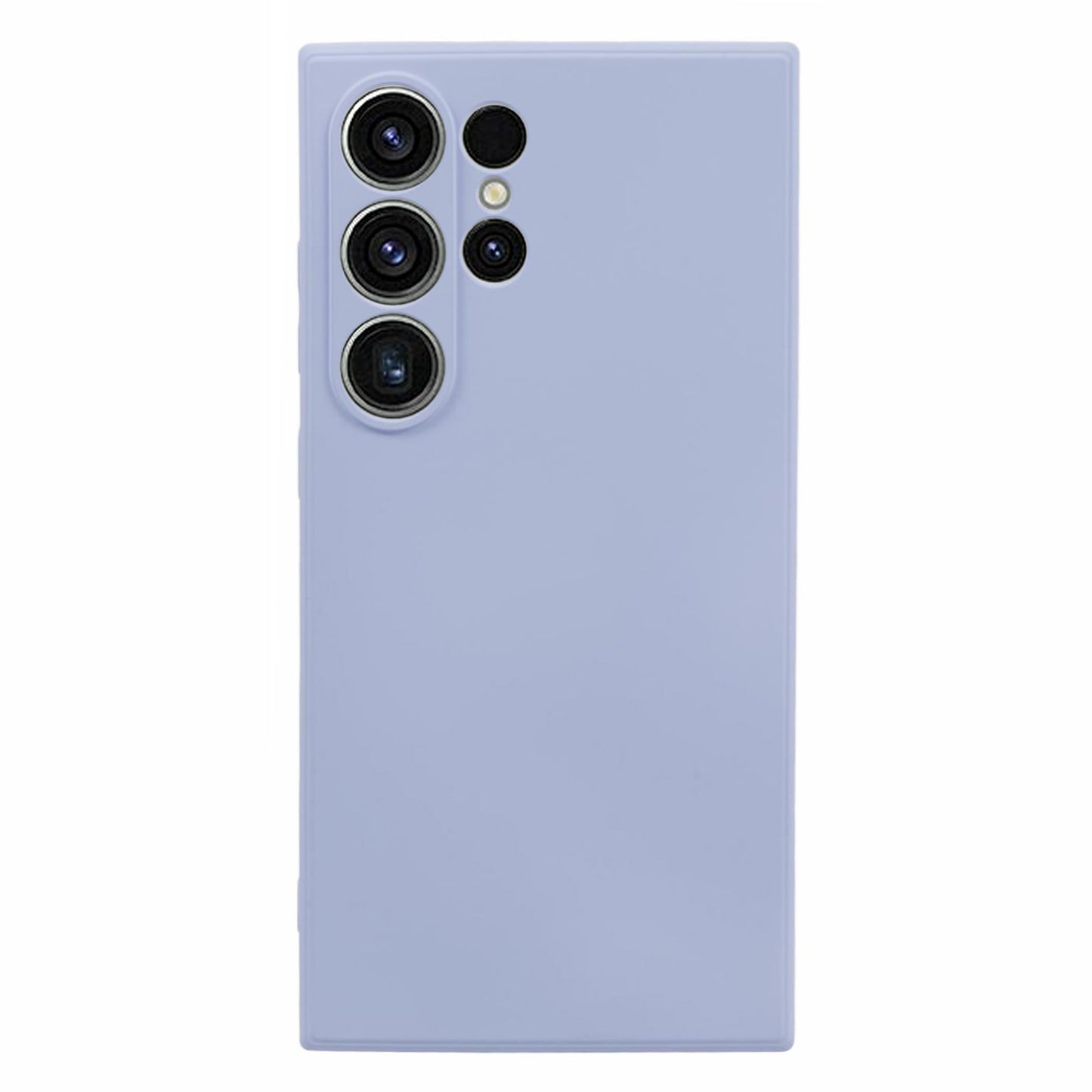 For Samsung Galaxy S24 Ultra TPU Case Soft Fiber Lining Drop Protection Phone Cover - Light Purple