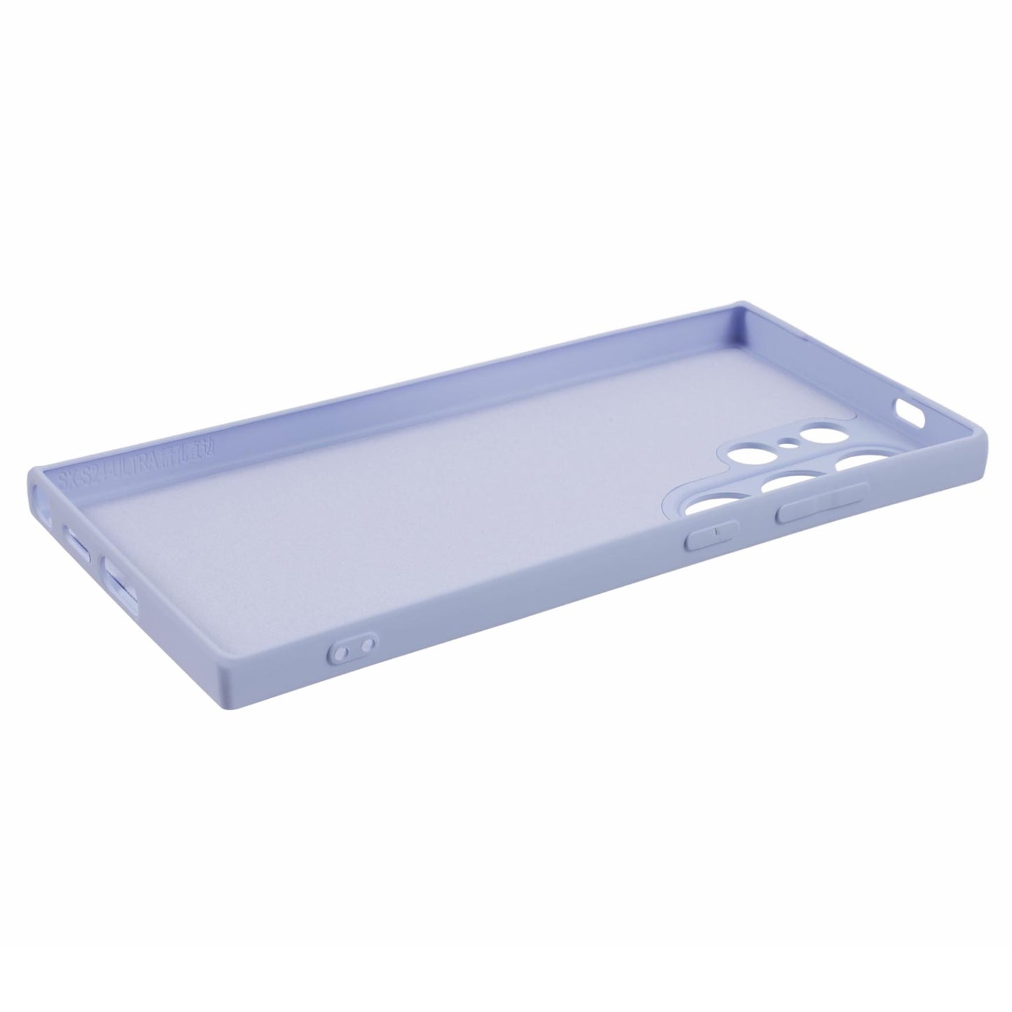 For Samsung Galaxy S24 Ultra TPU Case Soft Fiber Lining Drop Protection Phone Cover - Light Purple