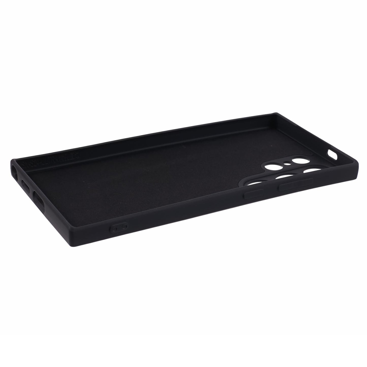 For Samsung Galaxy S24 Ultra TPU Case Soft Fiber Lining Drop Protection Phone Cover - Black