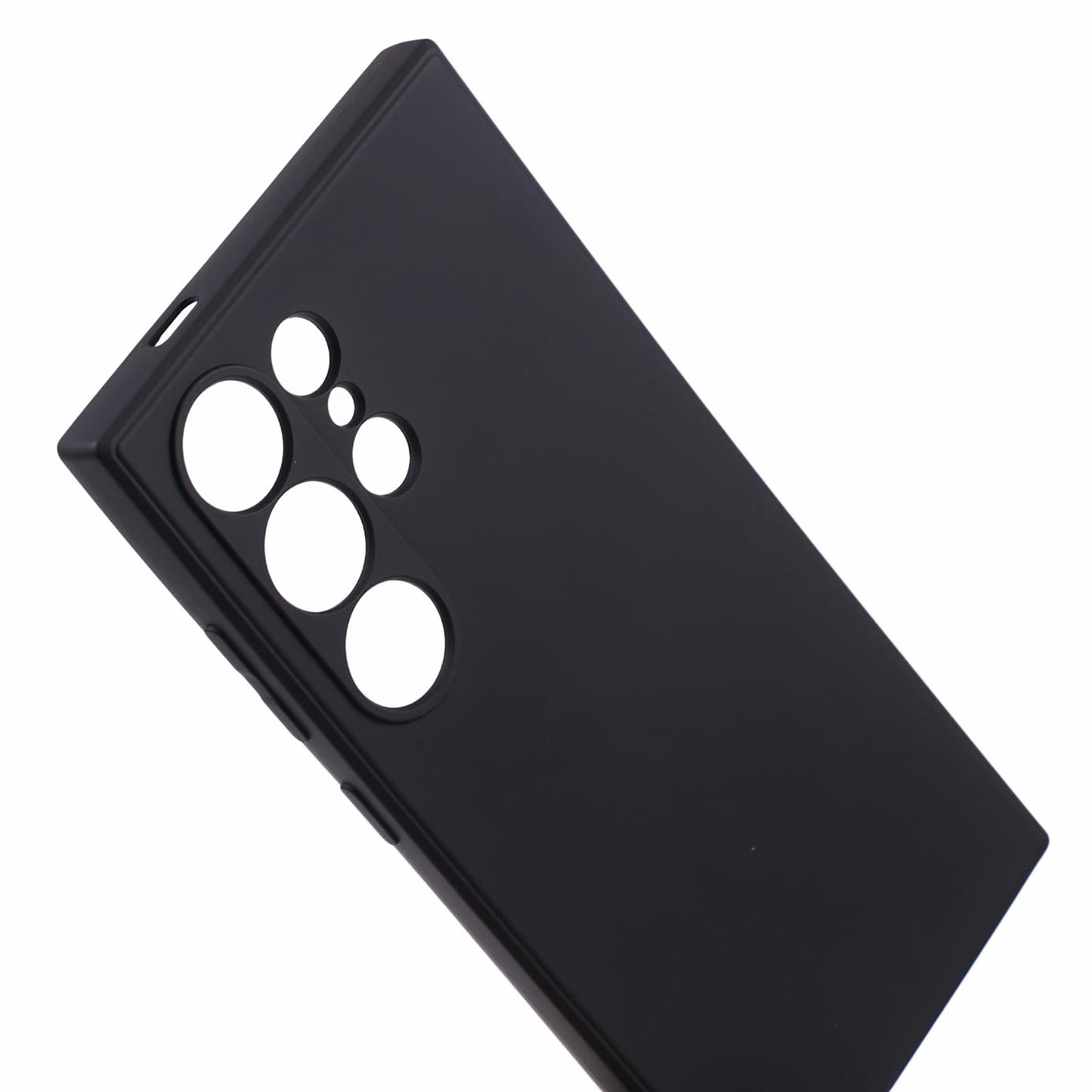 For Samsung Galaxy S24 Ultra TPU Case Soft Fiber Lining Drop Protection Phone Cover - Black