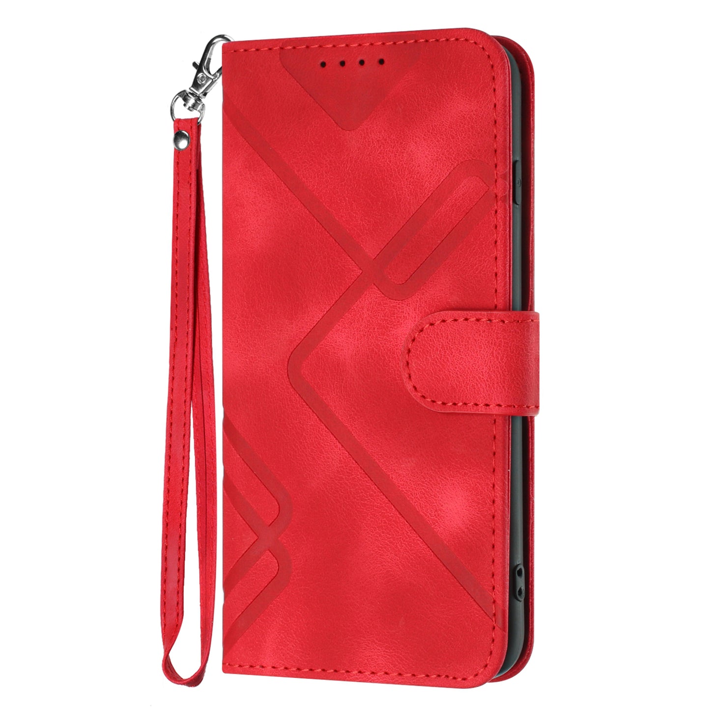 YX0040 For Samsung Galaxy S24 Case Phone Leather Cover with Stand Wallet - Red