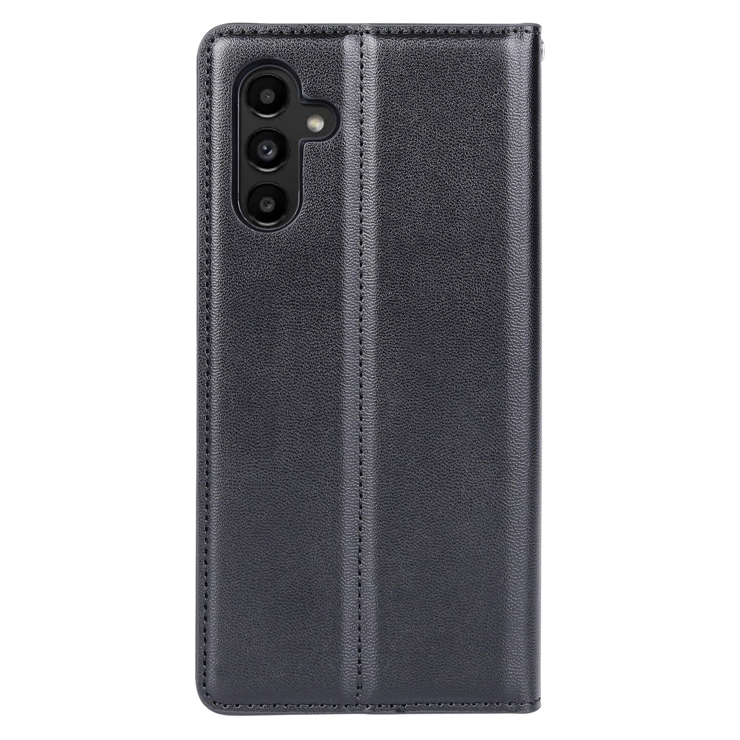 HANMAN Minuo Series For Samsung Galaxy S24+ Case Anti-Scratch Phone Cover PU Leather Wallet - Black