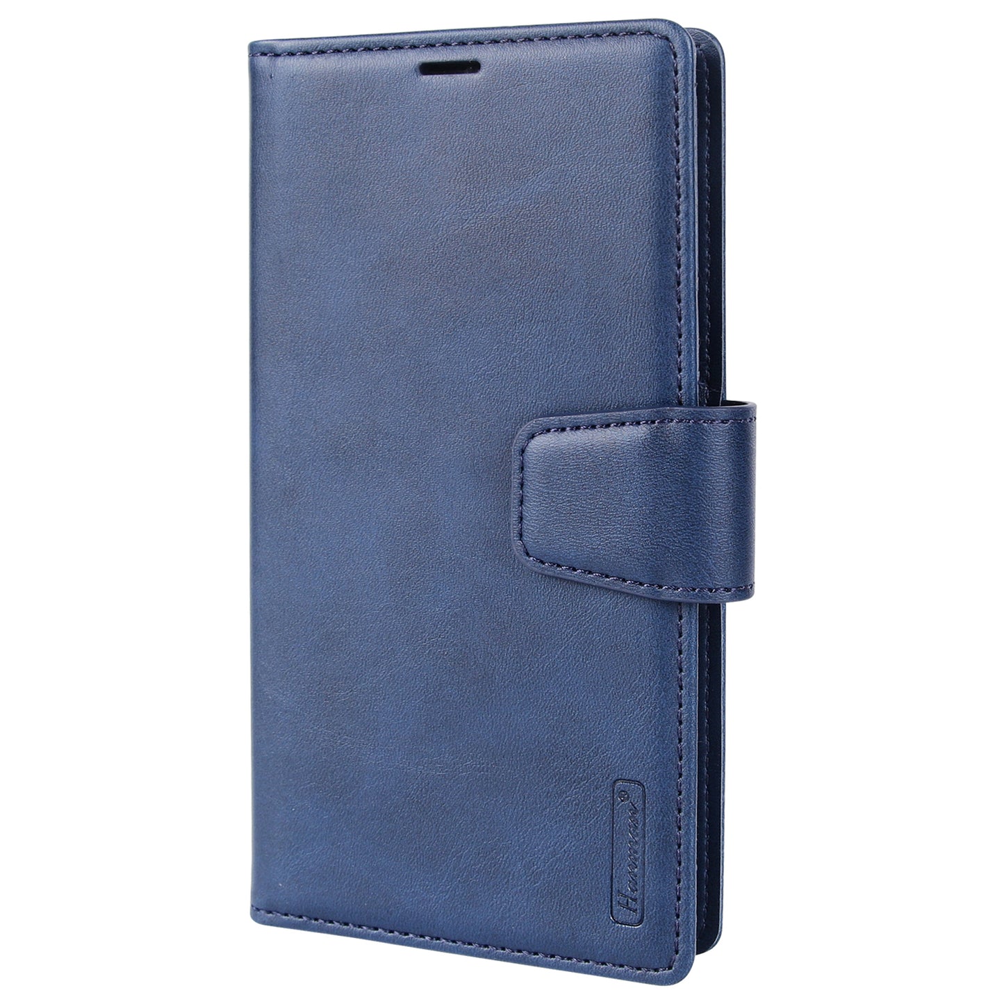 HANMAN Miro2 Series For Samsung Galaxy S24 Ultra Leather Case Detachable Magnetic Wallet Stand Phone Cover - Blue
