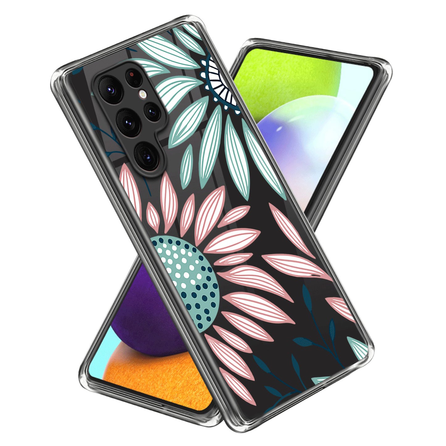 For Samsung Galaxy S24 Ultra Pattern Phone Case TPU Shock Protective Cover - Sunflower