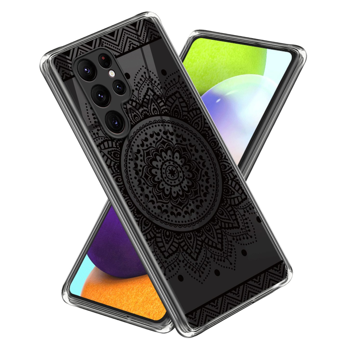 For Samsung Galaxy S24 Ultra Pattern Phone Case TPU Shock Protective Cover - Mandala Flower