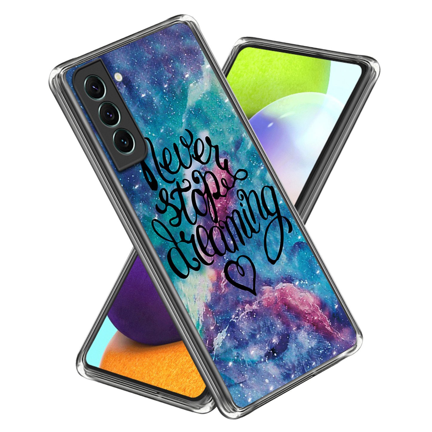 For Samsung Galaxy S24+ TPU Case Pattern Printing IMD Anti-scratch Cover - Never Stop Dreaming