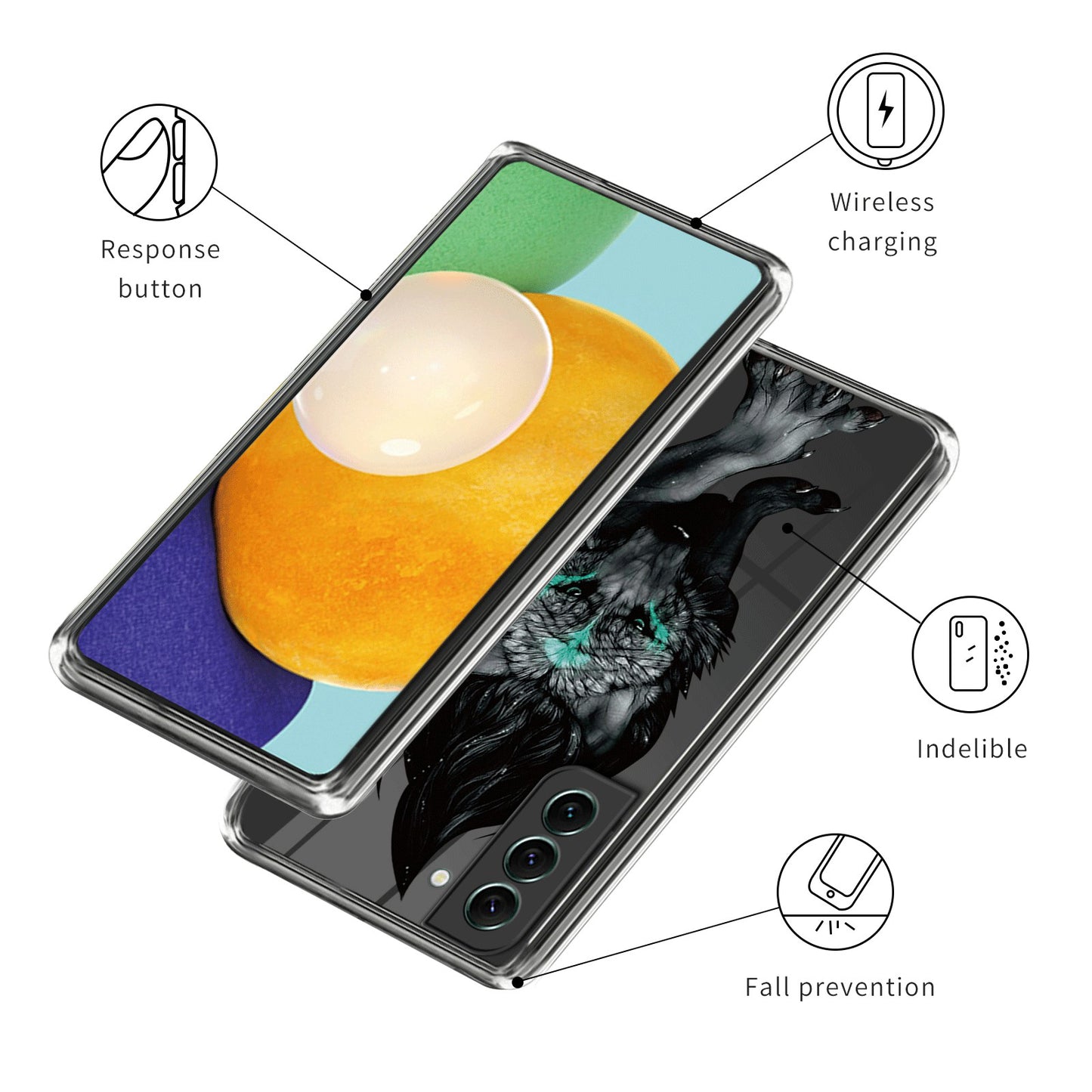 For Samsung Galaxy S24+ TPU Case Pattern Printing IMD Anti-scratch Cover - Wolf