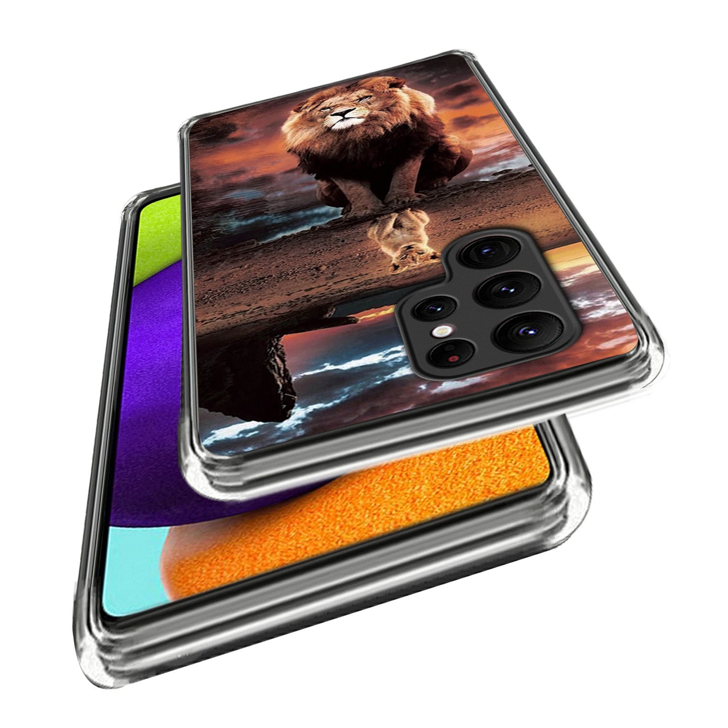 For Samsung Galaxy S24 Ultra Phone Case IMD Pattern Printed TPU Cover - Lion