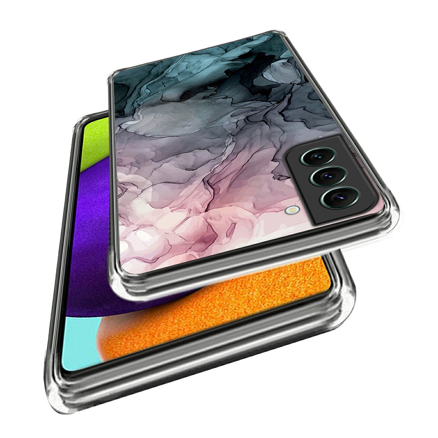 For Samsung Galaxy S24+ Cell Phone Case Abstract Marble Printed IMD TPU Back Cover - Style G