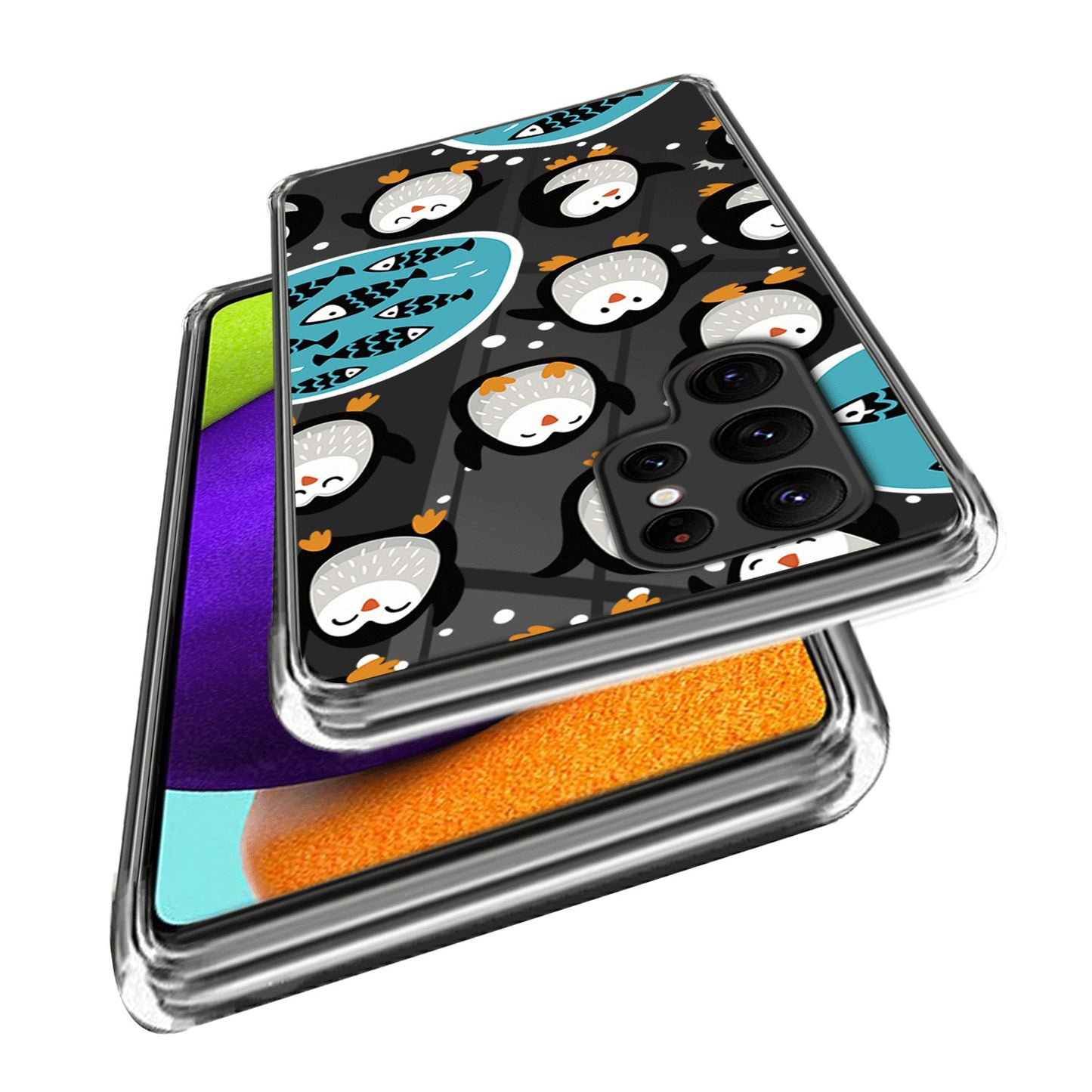 For Samsung Galaxy S24 Ultra Pattern Phone Case Flexible TPU Shockproof Cover - Penguins