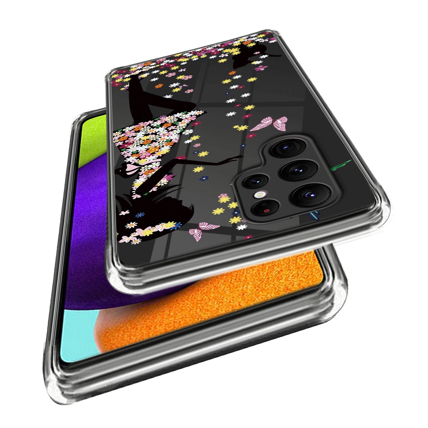 For Samsung Galaxy S24 Ultra Pattern Phone Case Flexible TPU Shockproof Cover - Flower Fairy