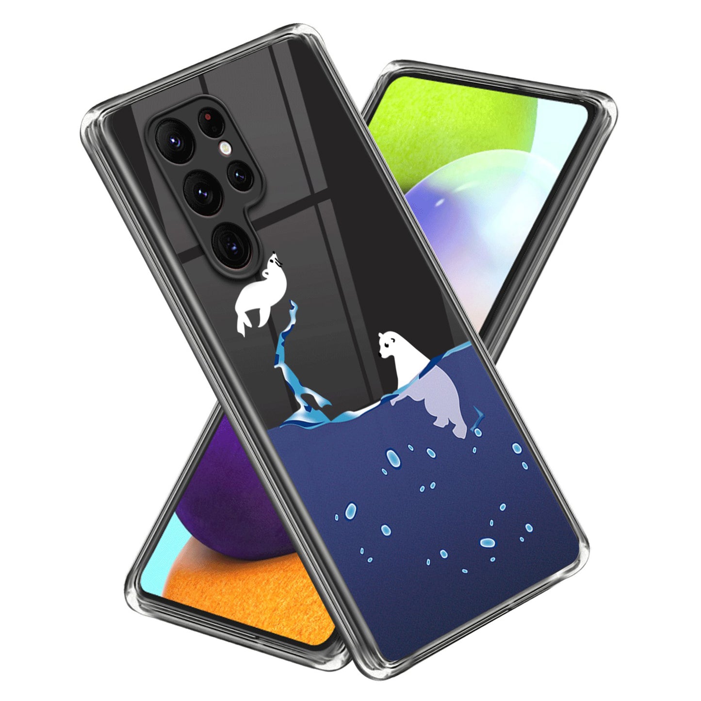 For Samsung Galaxy S24 Ultra Pattern Phone Case Flexible TPU Shockproof Cover - Polar Bear