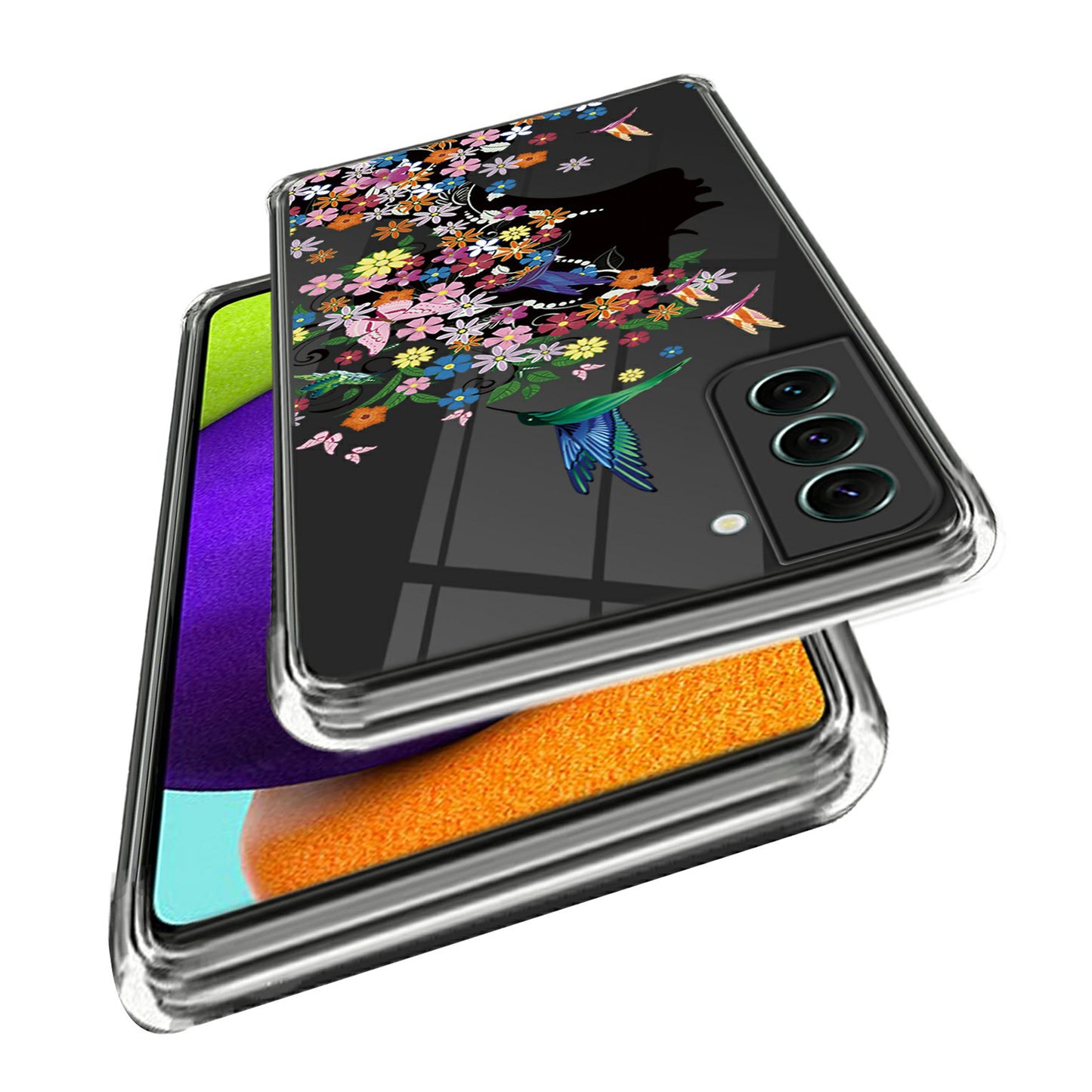 For Samsung Galaxy S24+ Pattern Case Flexible Slim Thin TPU Phone Cover - Flower Fairy
