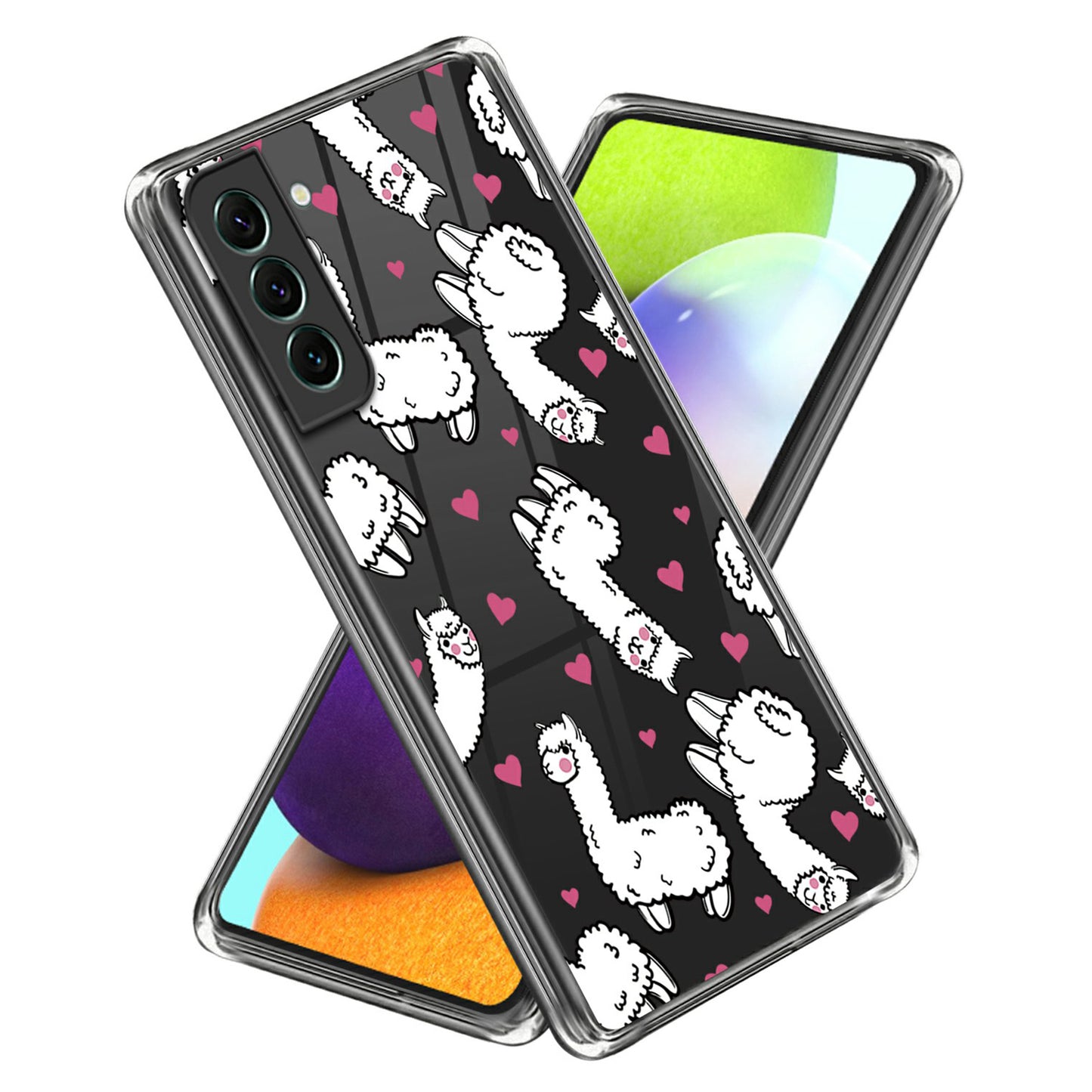 For Samsung Galaxy S24+ Pattern Case Flexible Slim Thin TPU Phone Cover - Alpacas