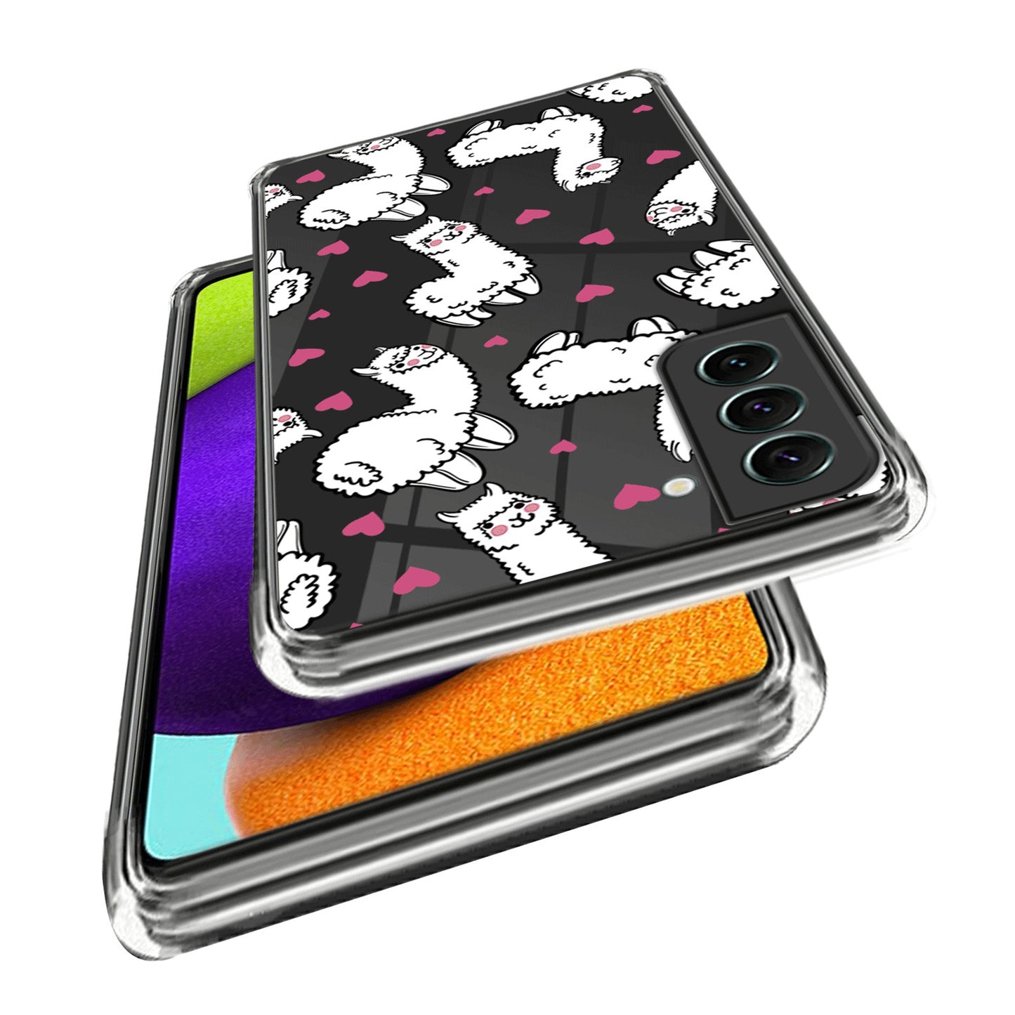 For Samsung Galaxy S24+ Pattern Case Flexible Slim Thin TPU Phone Cover - Alpacas